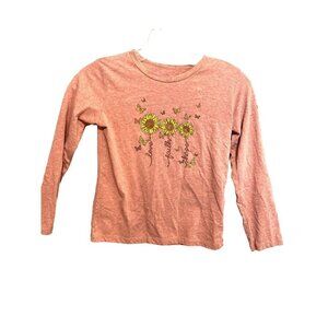 Peachy Pink Girls Graphic T-Shirt MultiColored Size M 10-12